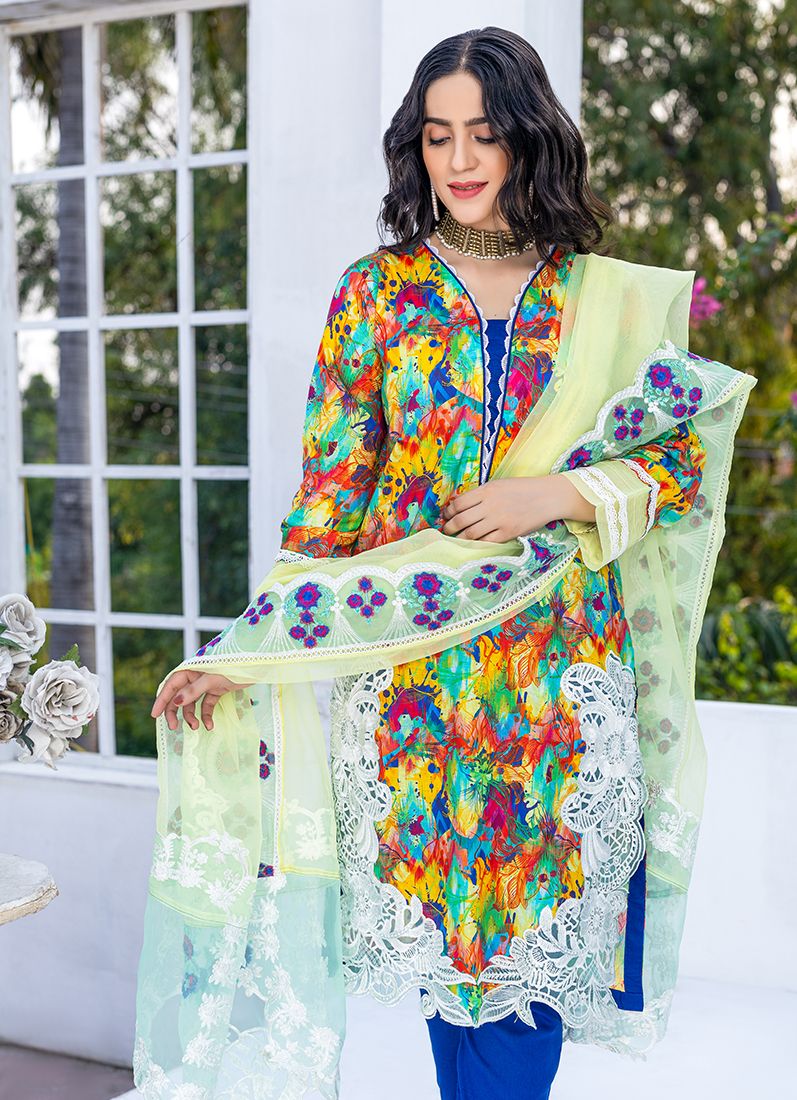 Buy Lemon Digital Printed Suit Set