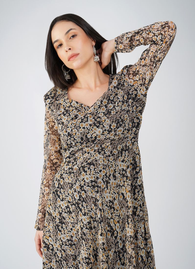 Buy Black georgette Suit Set