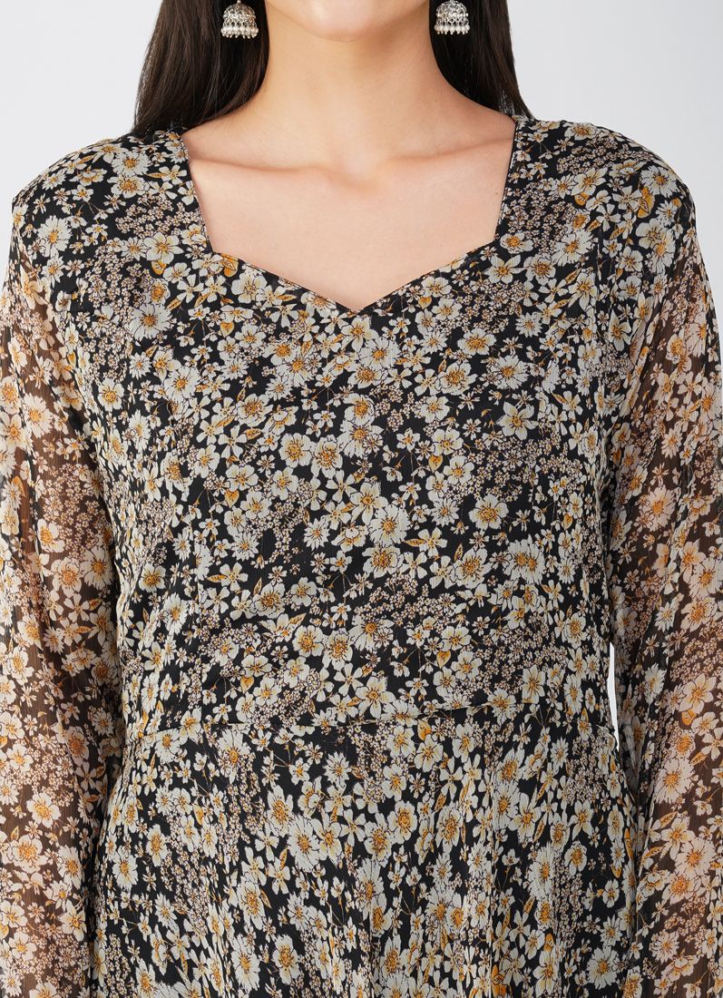 Buy Black georgette Suit Set