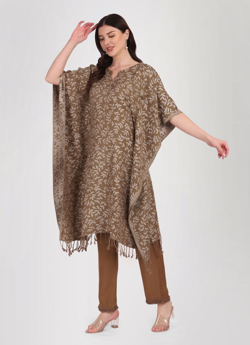 Mouse Brown Kaftan Style Shawl Co-ord Set