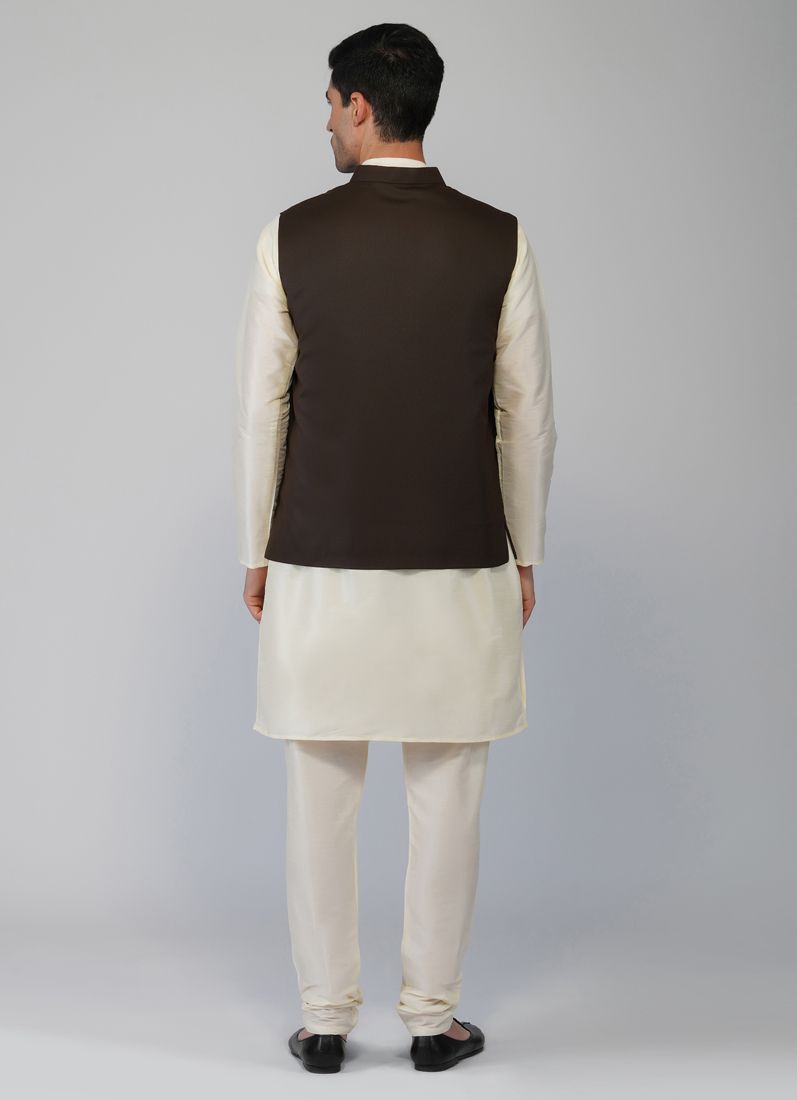 Buy Black Twill Nehru Waist Coat