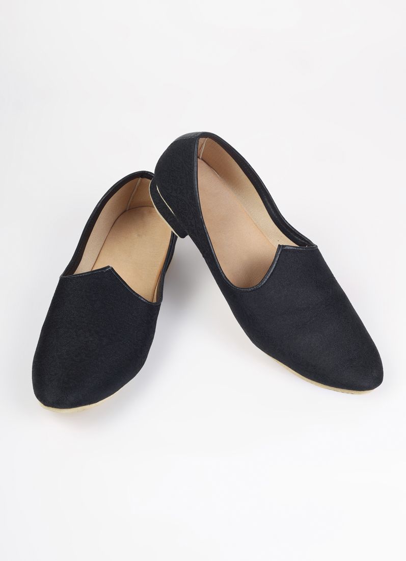 Buy Black Brocade Mens Jutti Pair