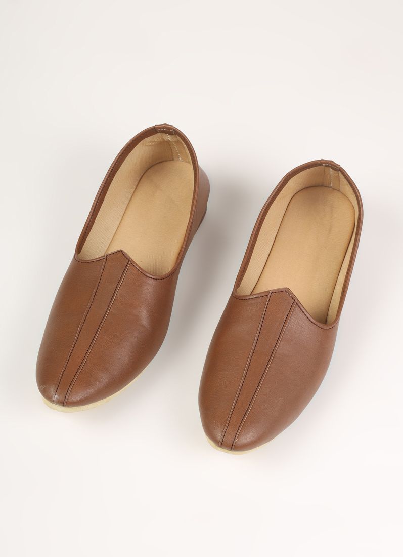 Buy Brown Leather Mens Jutti Pair