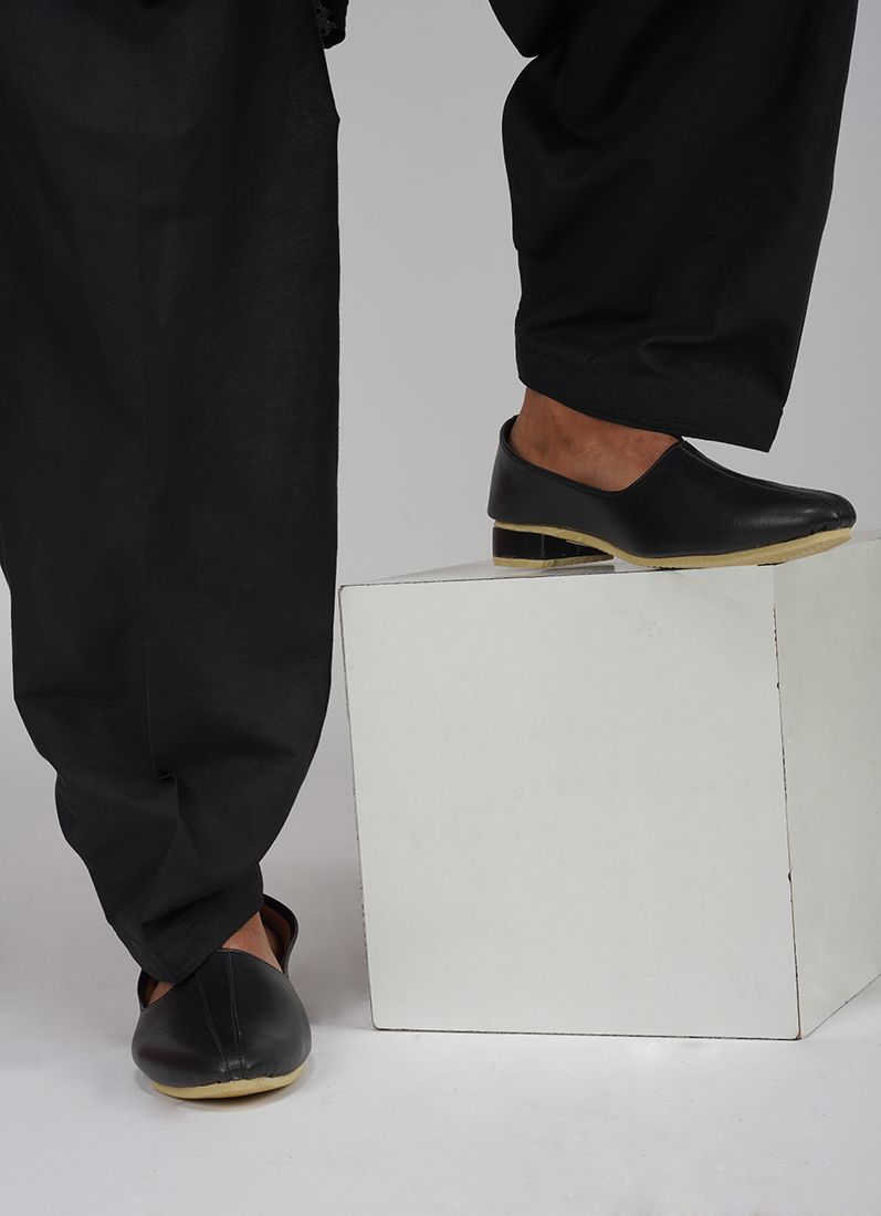 Buy Black Leather Mens Jutti Pair