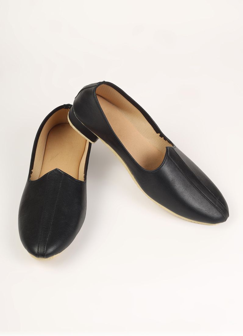 Buy Black Leather Mens Jutti Pair