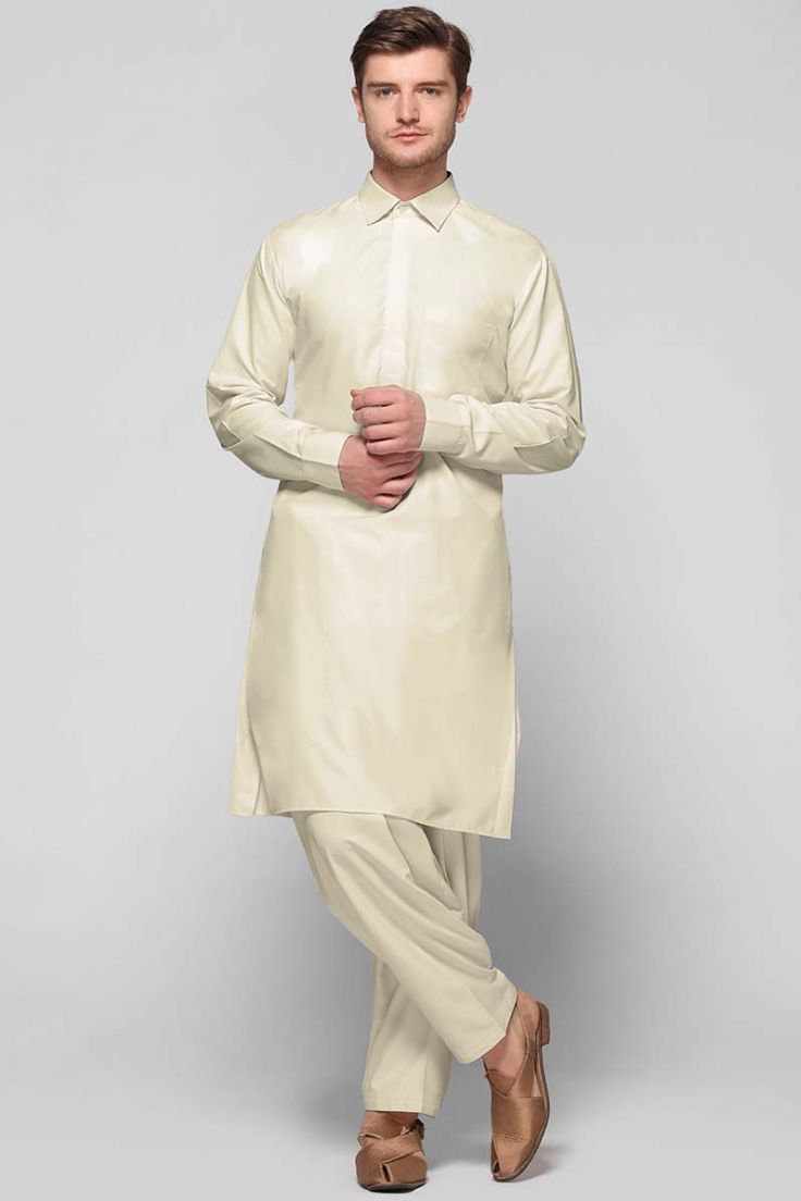 Collared Green Kurta Salwar Set