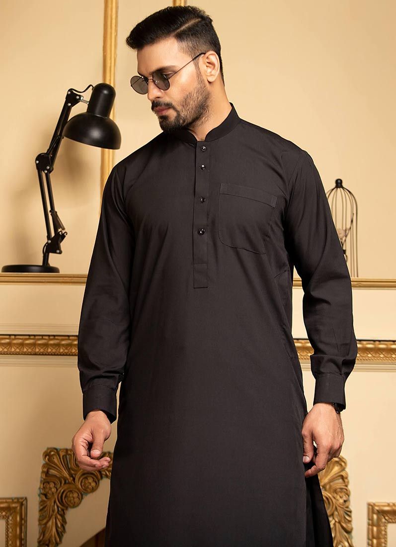 Buy Black Pure Cotton Kurta Salwar