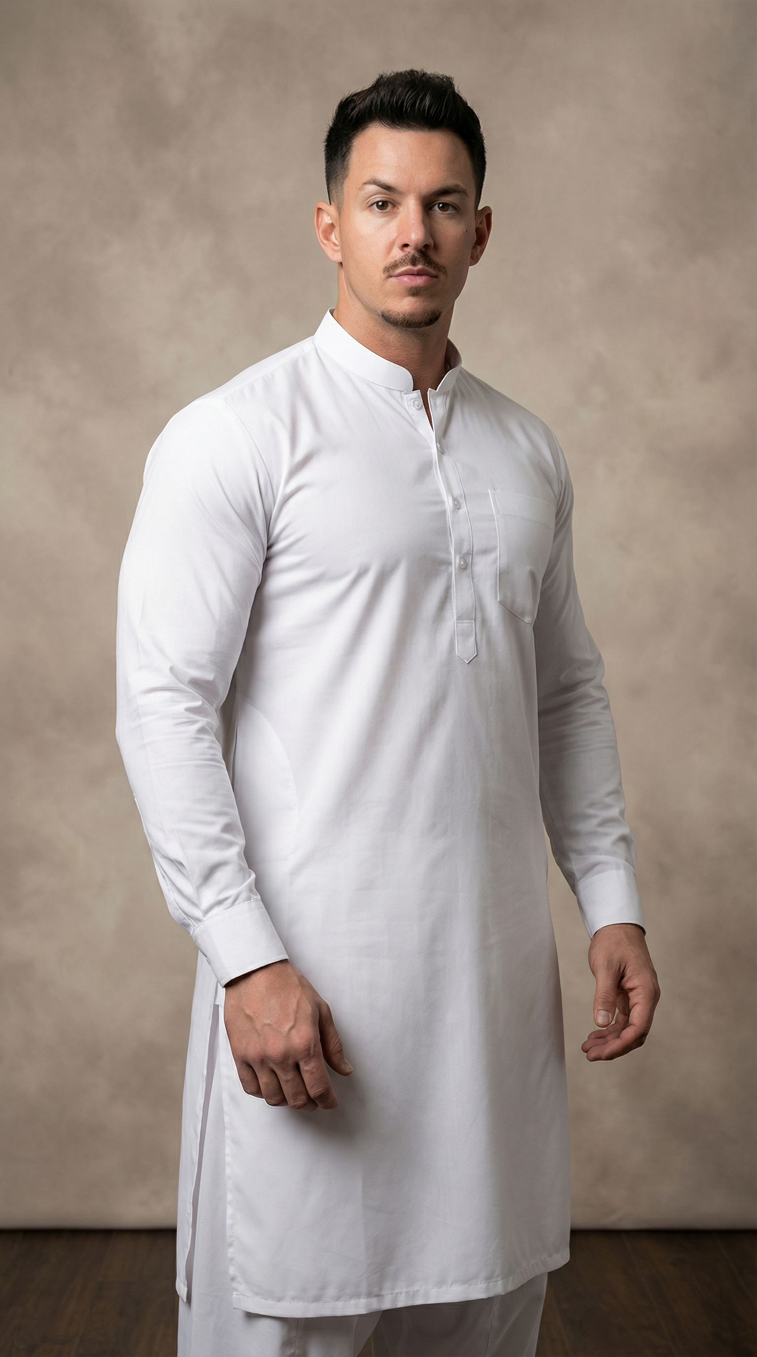 Men's Off White Cotton Shalwar Kameez