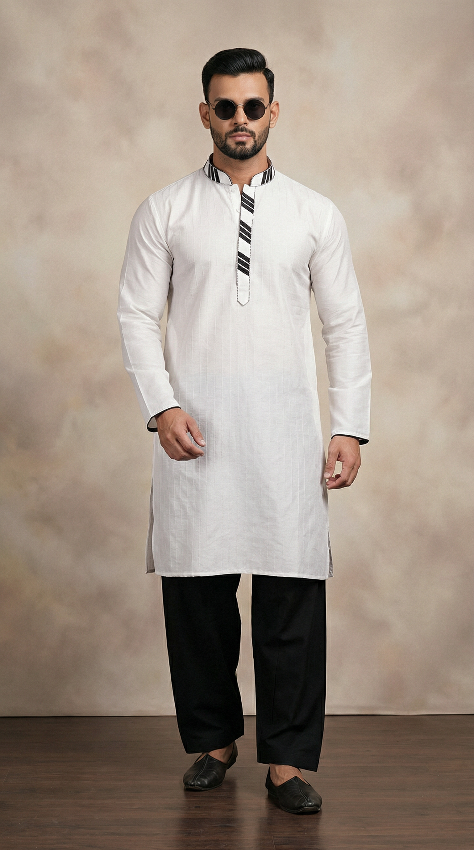 White Pintuck Kurta Salwar Set
