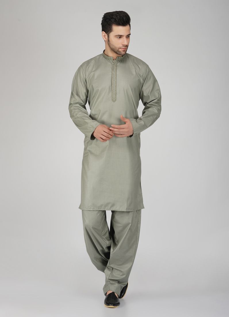 Buy Men's Smart Green Salwar Kameez