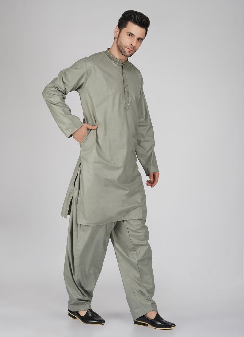 Buy Men's Smart Green Salwar Kameez