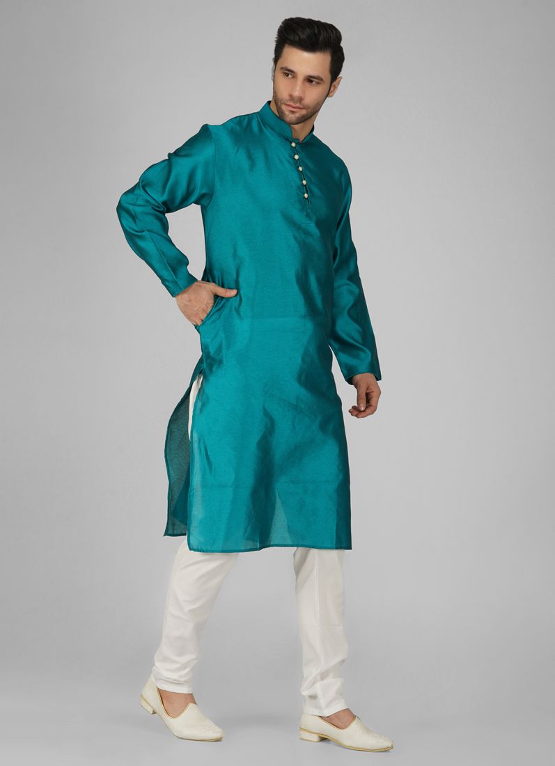 Buy Men's Stylish Jade Jacquard Kurta Pyjama