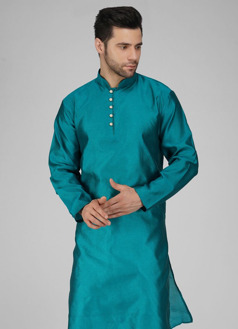 Buy Men's Stylish Jade Jacquard Kurta Pyjama