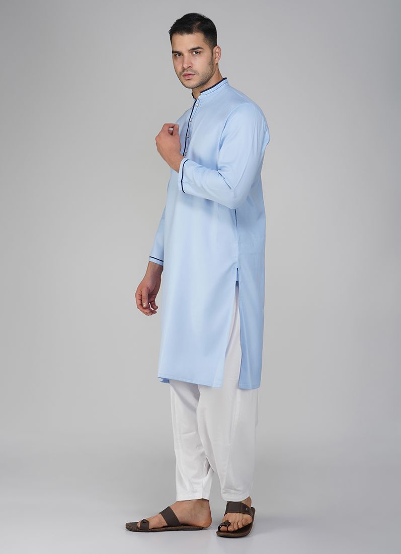Buy Blue Cotton Kurta Salwar Set