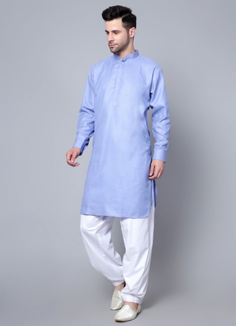 Buy Men's Blue Kurta Salwar Set