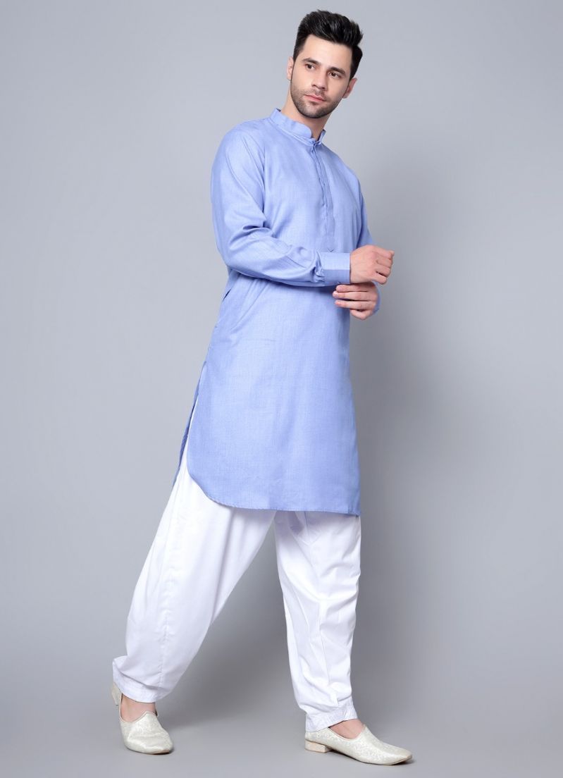 Buy Men's Blue Kurta Salwar Set