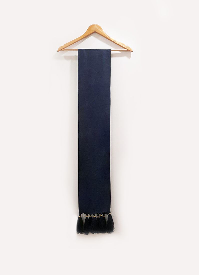 Buy Dupion Navy Blue Mens scarf