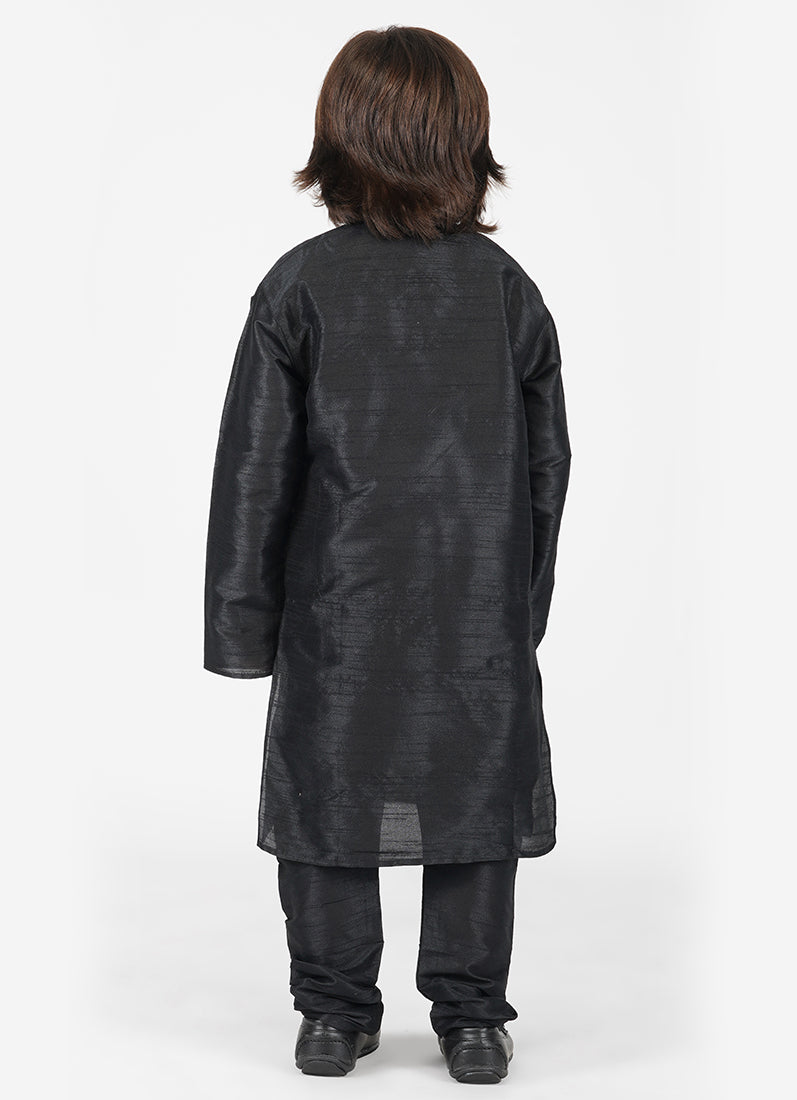 Buy Black Silk Kurta Pyjama