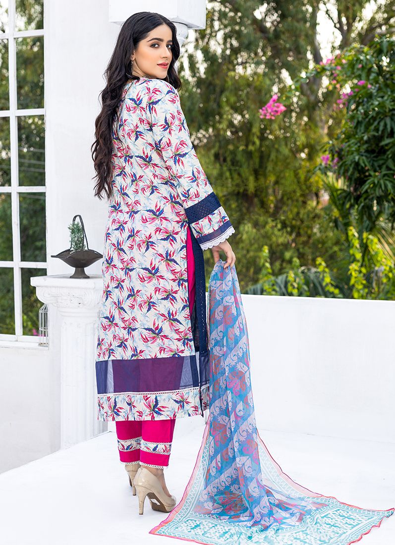 Buy Navy Blue Digital Printed Suit Set