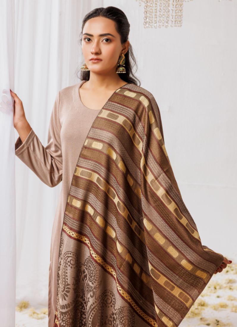 Buy Beige Woollen Knitwear Suits with Dupatta