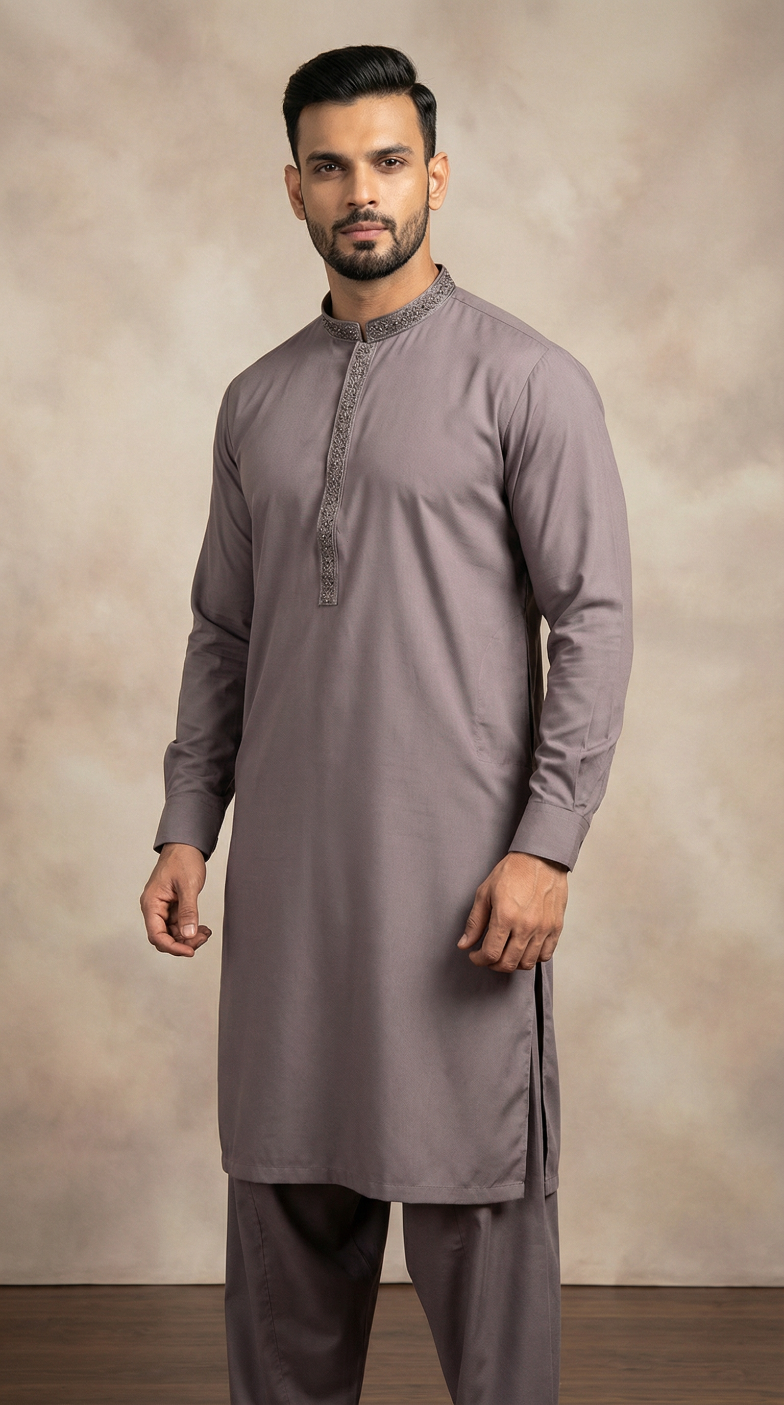 Men’s Lavender Shalwar Kameez – Stylish Traditional Menswear