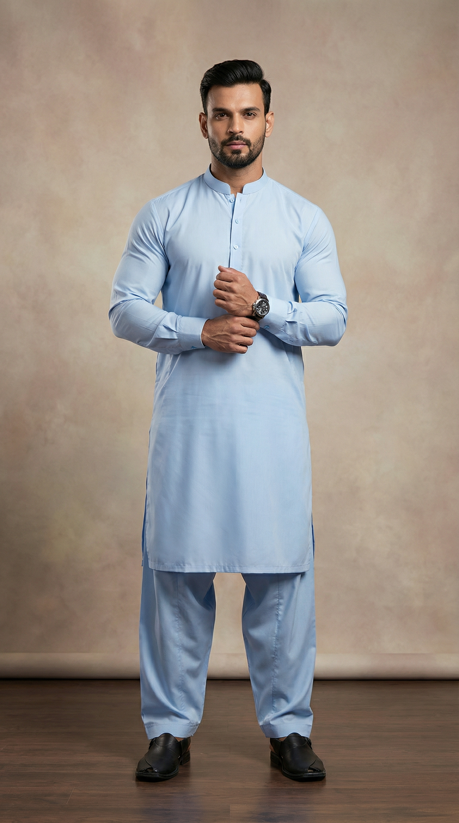 Men’s Light Blue Shalwar Kameez