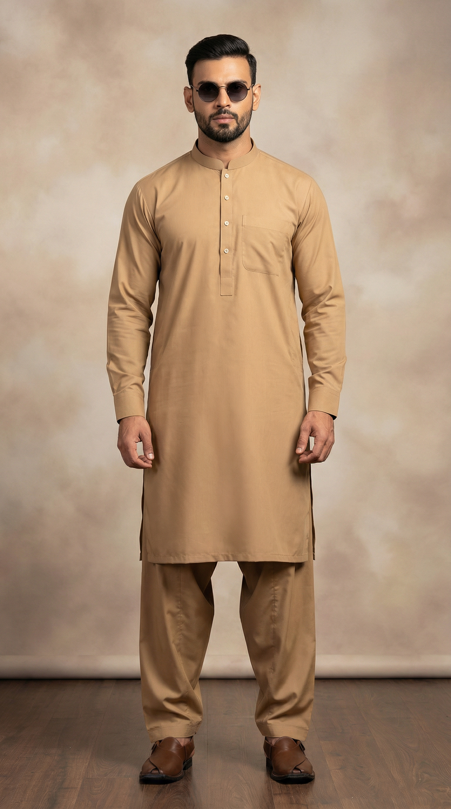 Men’s Fawn Shalwar Kameez