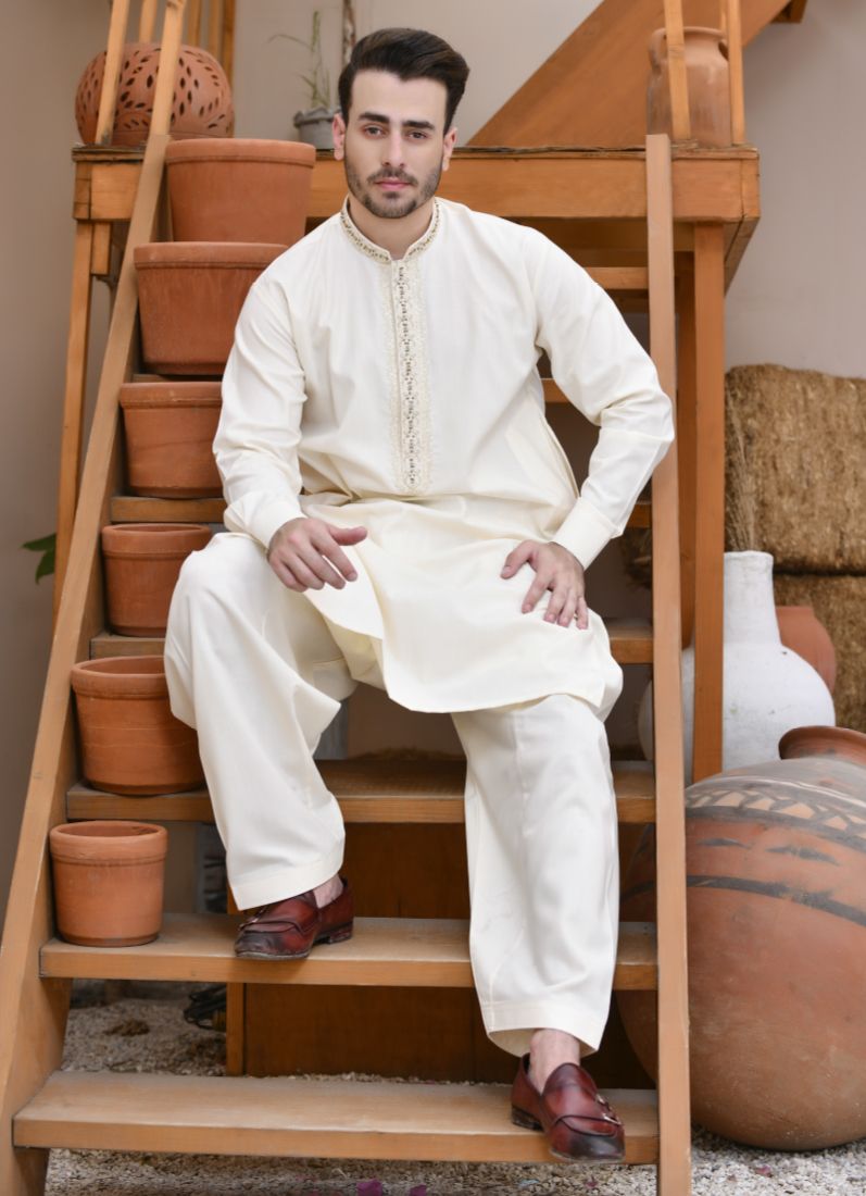 Buy Hand Embroidered Mens Kurta & Salwar