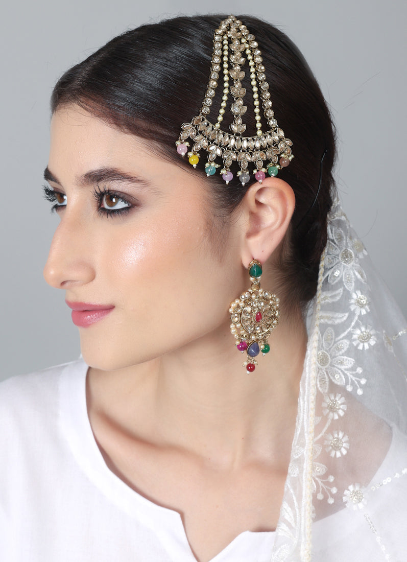 Diamonte Antique Gold Passa with Pastel Beads