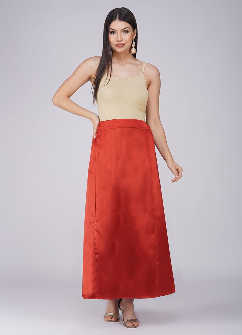 Buy Classic Brown Satin Petticoat
