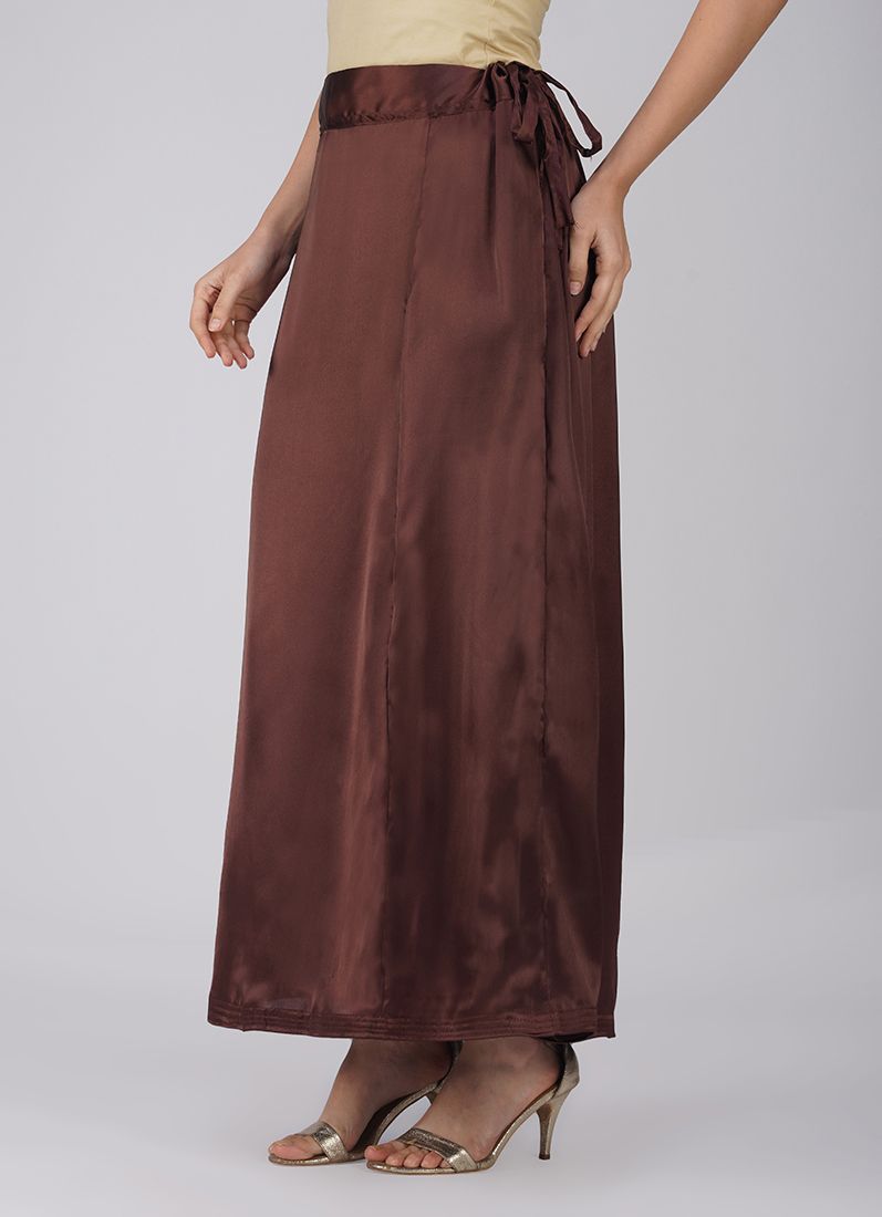 Classic Chocolate Brown Satin Petticoat