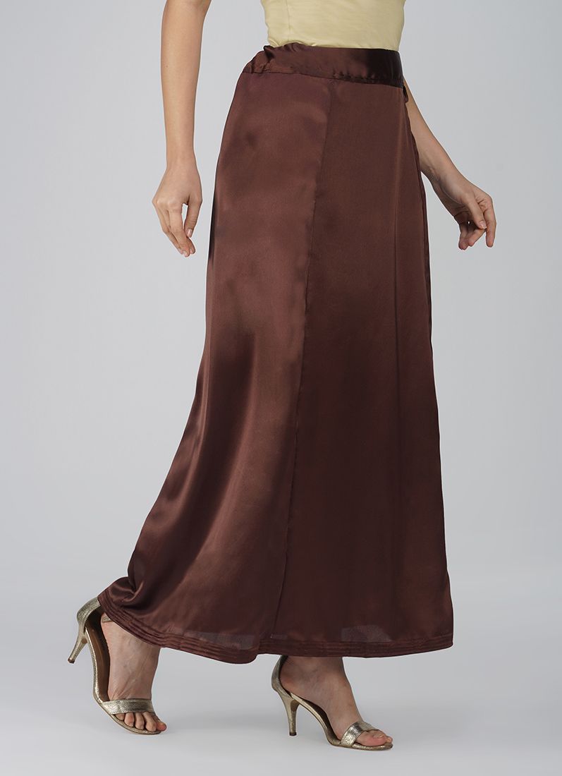 Classic Chocolate Brown Satin Petticoat