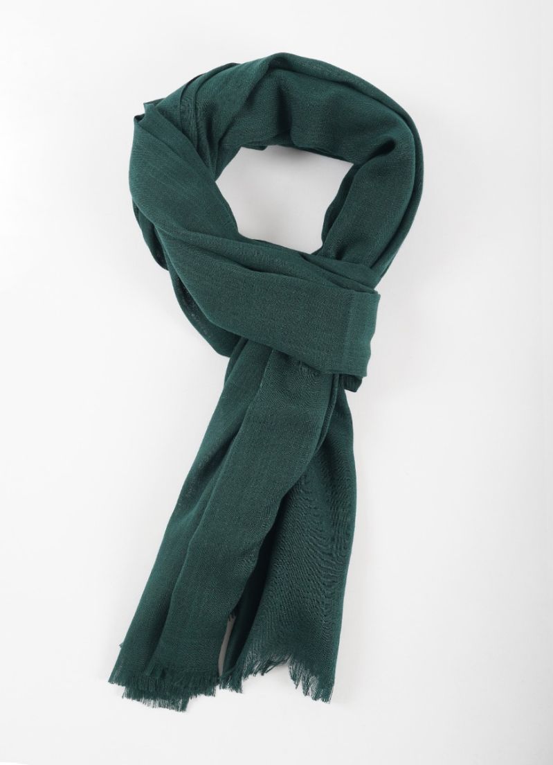 Buy Dark Green Cotton Soft scarf