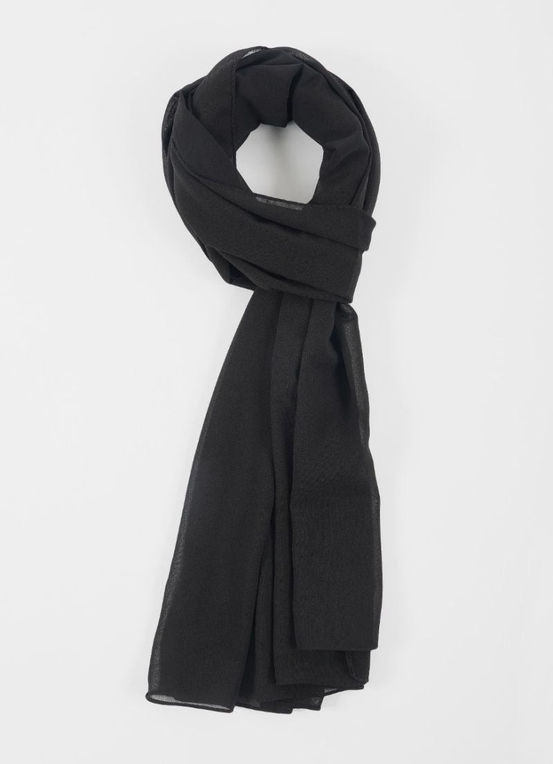 Buy Black Georgette Soft scarf