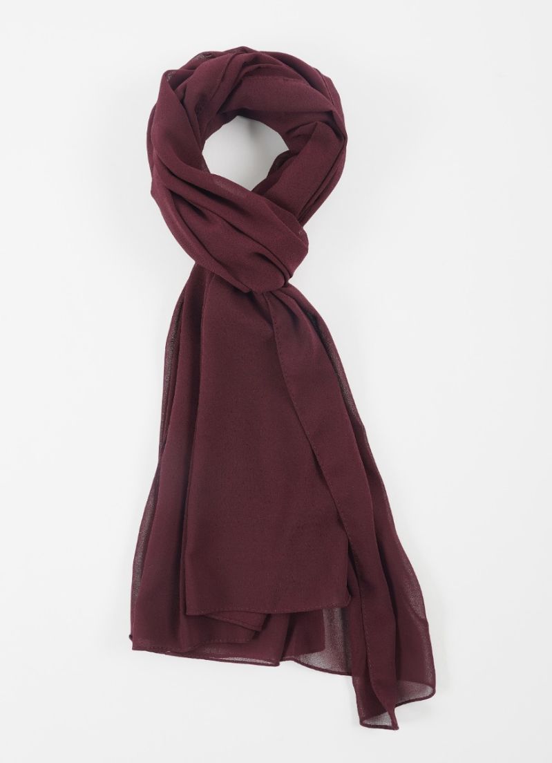 Buy Wine Georgette Soft scarf