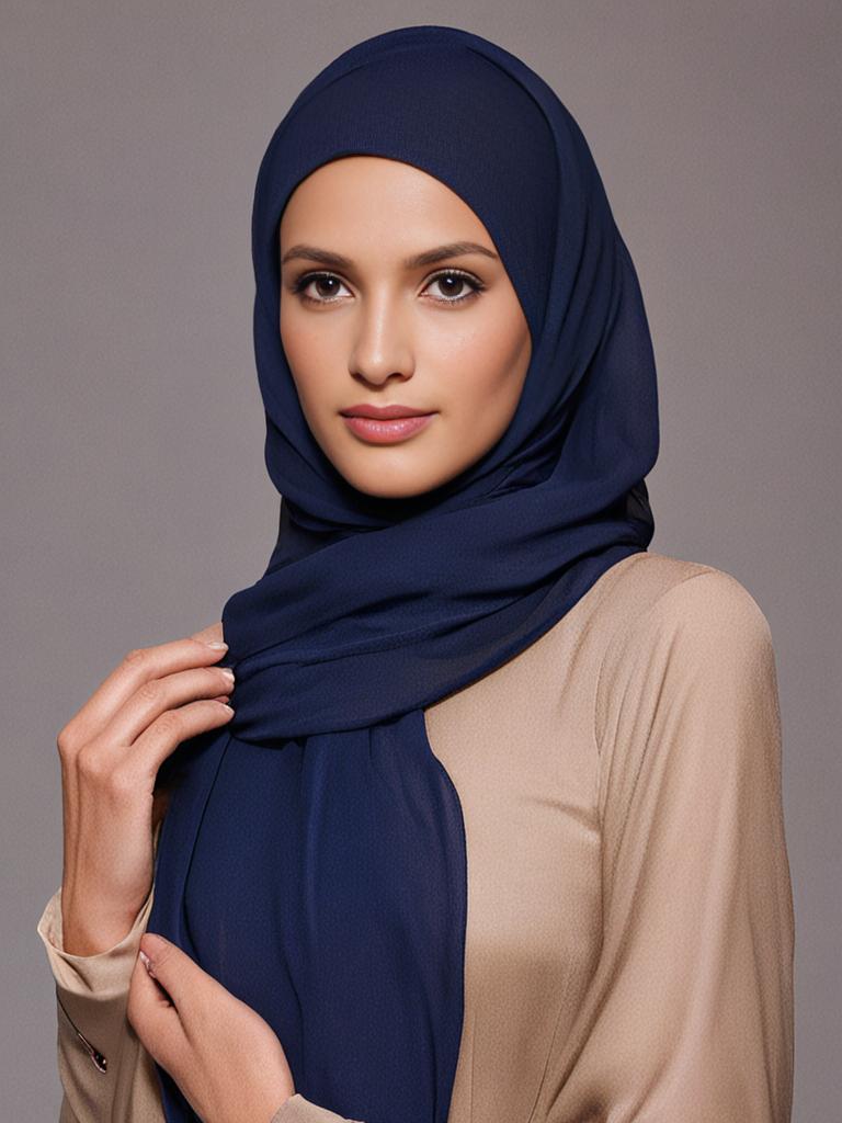 Midnight Blue Georgette Soft scarf