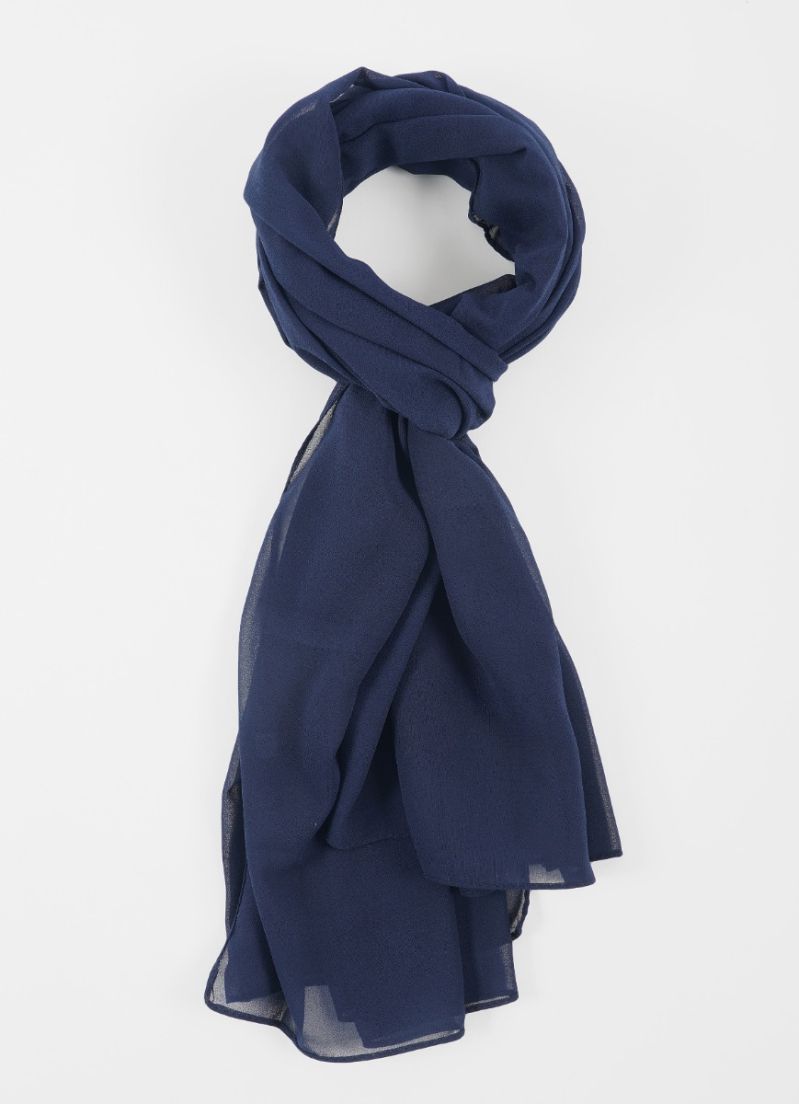 Buy Midnight Blue Georgette Soft scarf