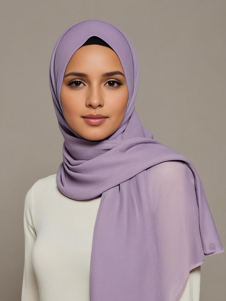 Lilac Georgette Soft scarf