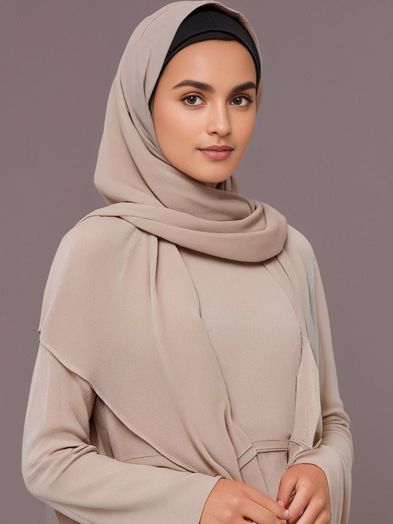 Beige Georgette Soft scarf