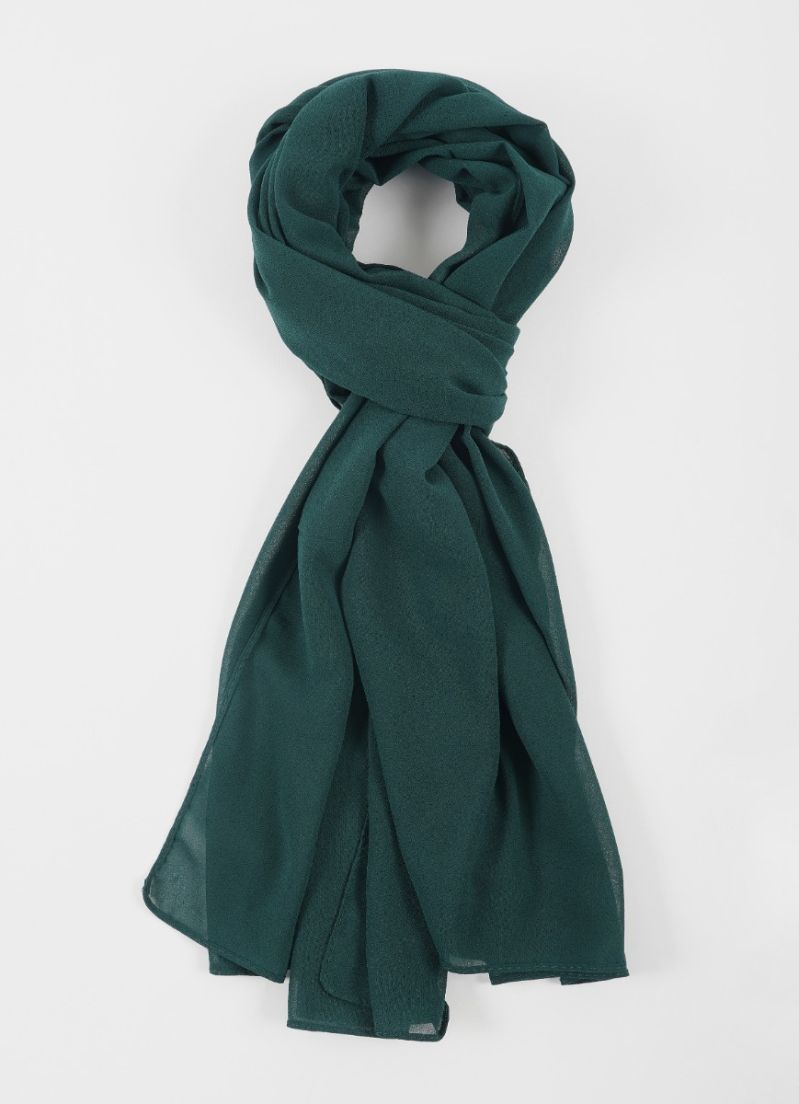 Buy Dark Green Georgette Soft scarf