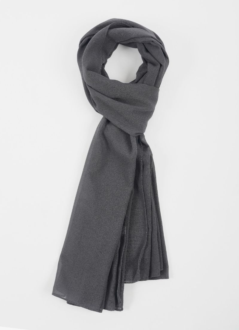 Buy Charcoal Grey Georgette Soft scarf