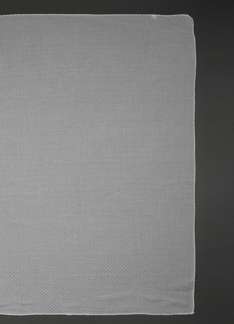 White Cotton Crinkled scarf