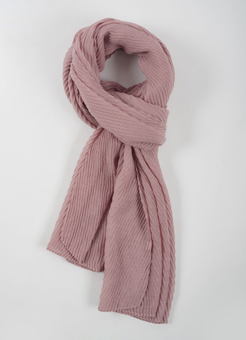 Buy Nude Cotton Crinkled scarf