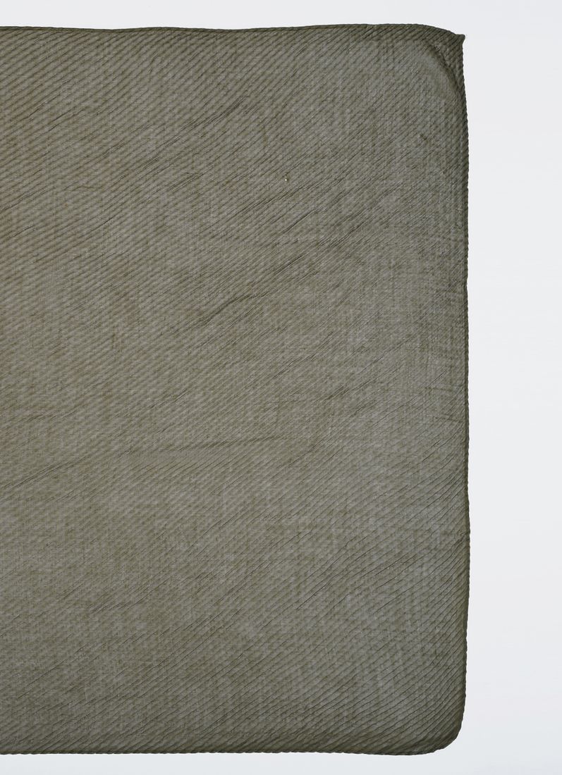 Green Cotton Crinkled scarf