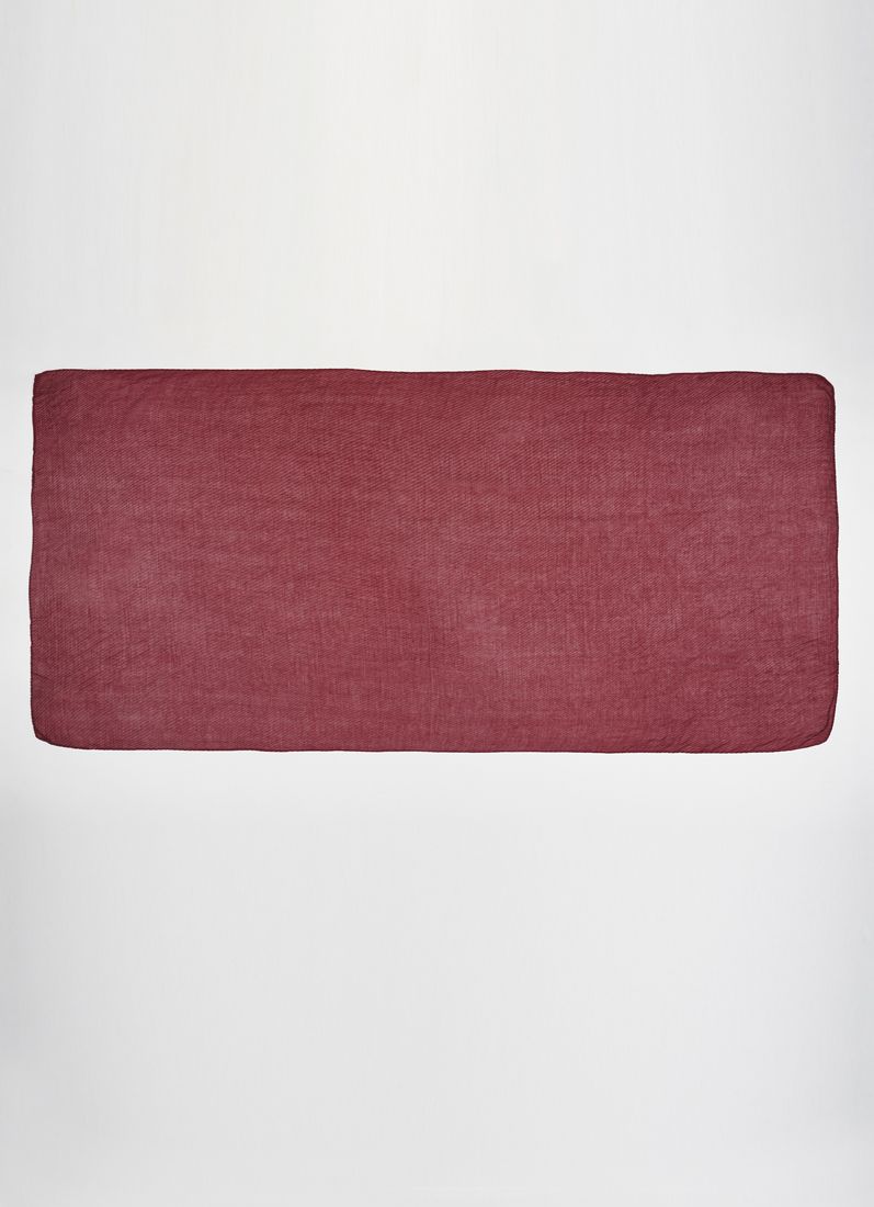 Wine Cotton Crinkled scarf