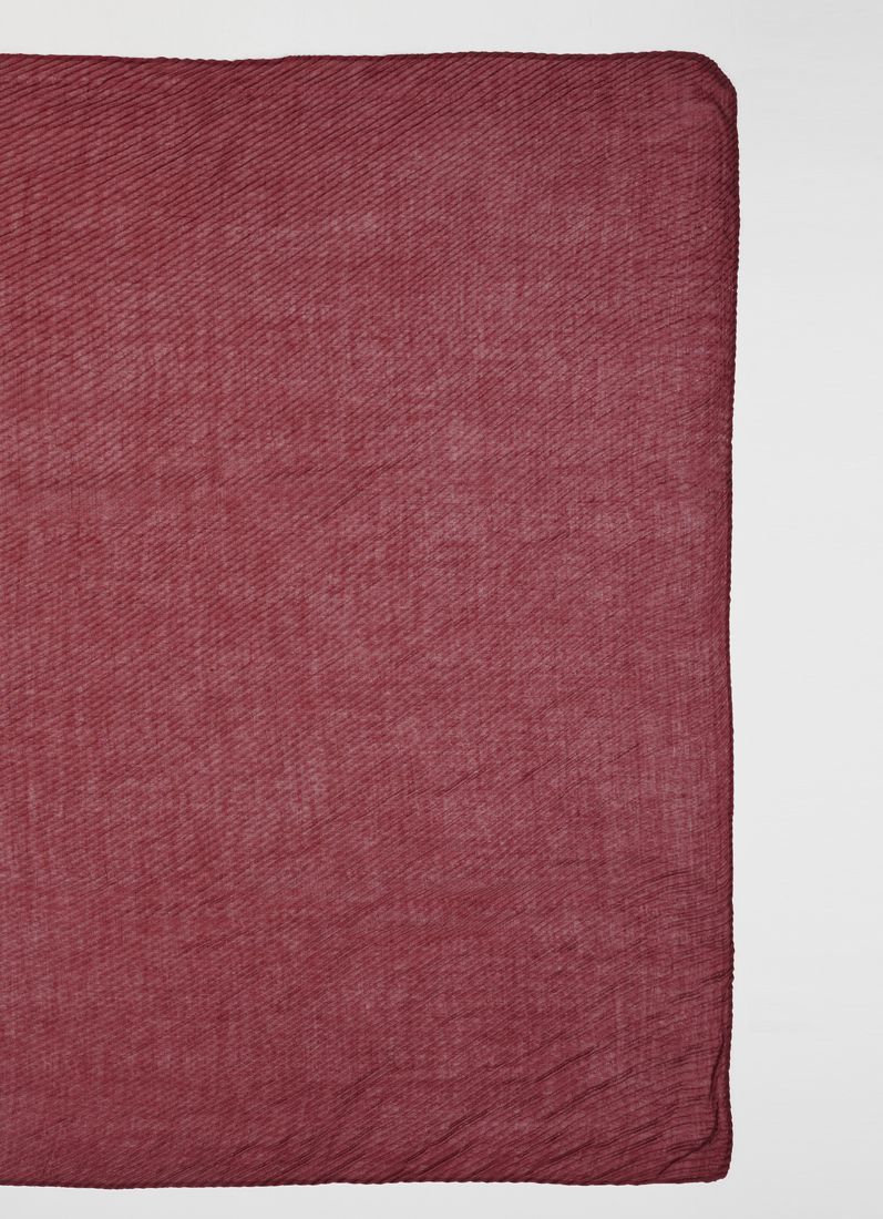 Wine Cotton Crinkled scarf