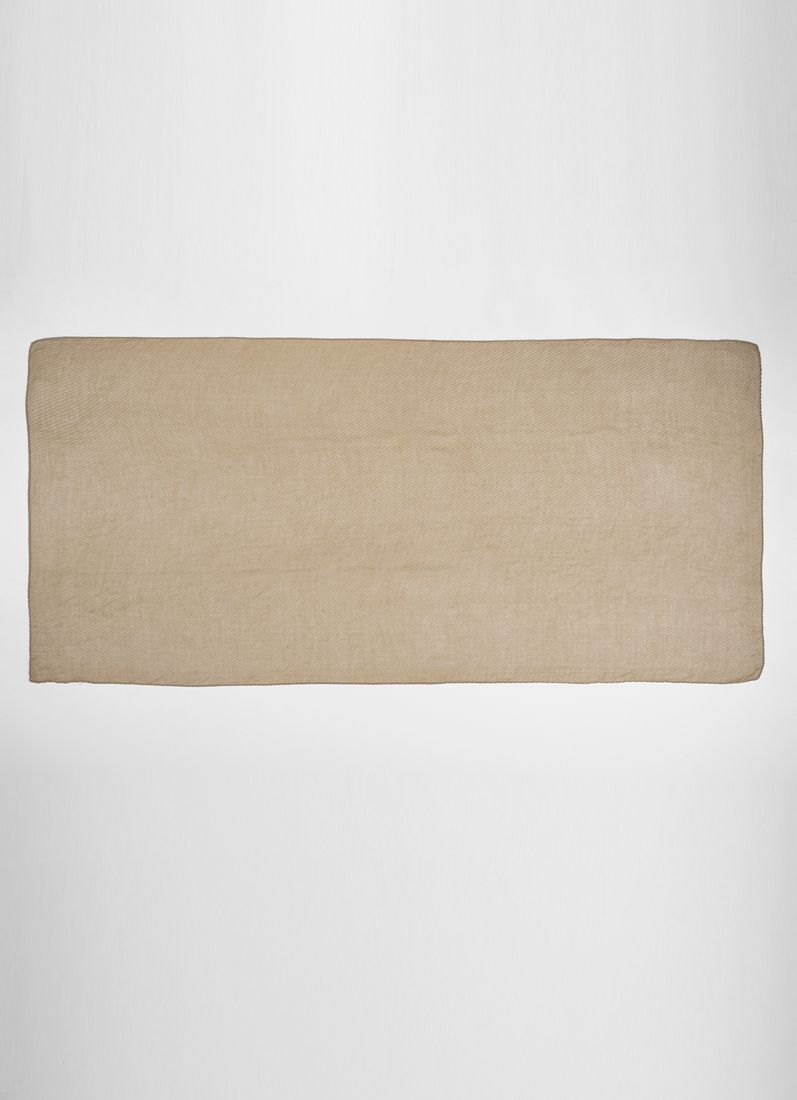 Brown Cotton Crinkled scarf