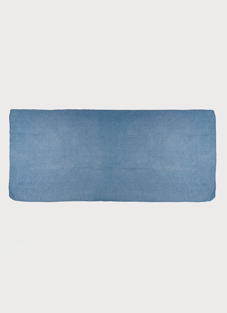 Teal Cotton Crinkled scarf