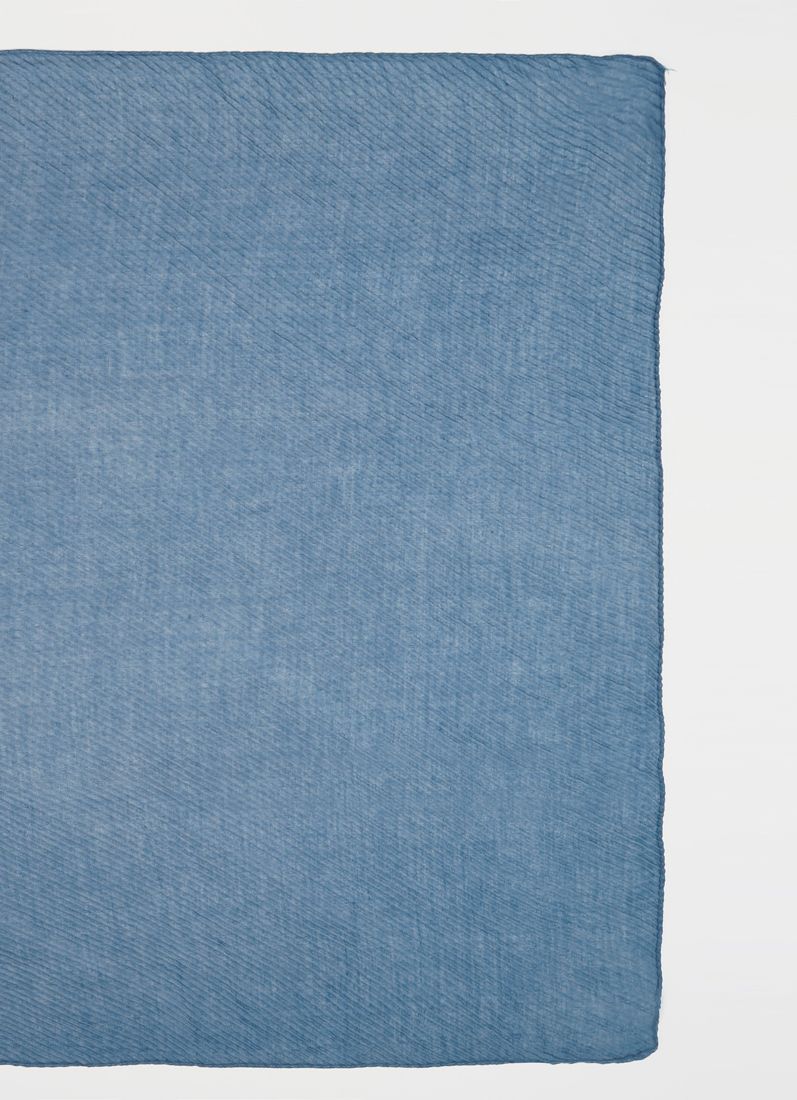 Teal Cotton Crinkled scarf
