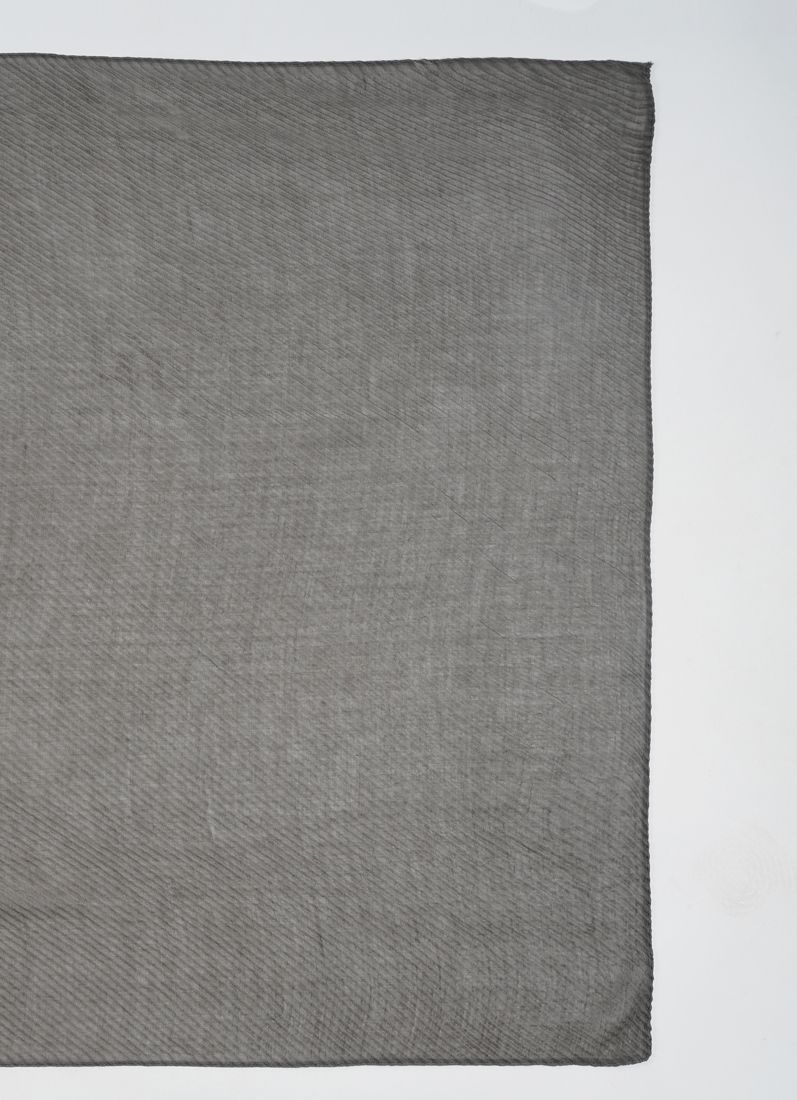 Dark Grey Cotton Crinkled scarf